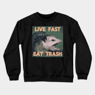 Possum: Live Fast, Eat Trash Crewneck Sweatshirt